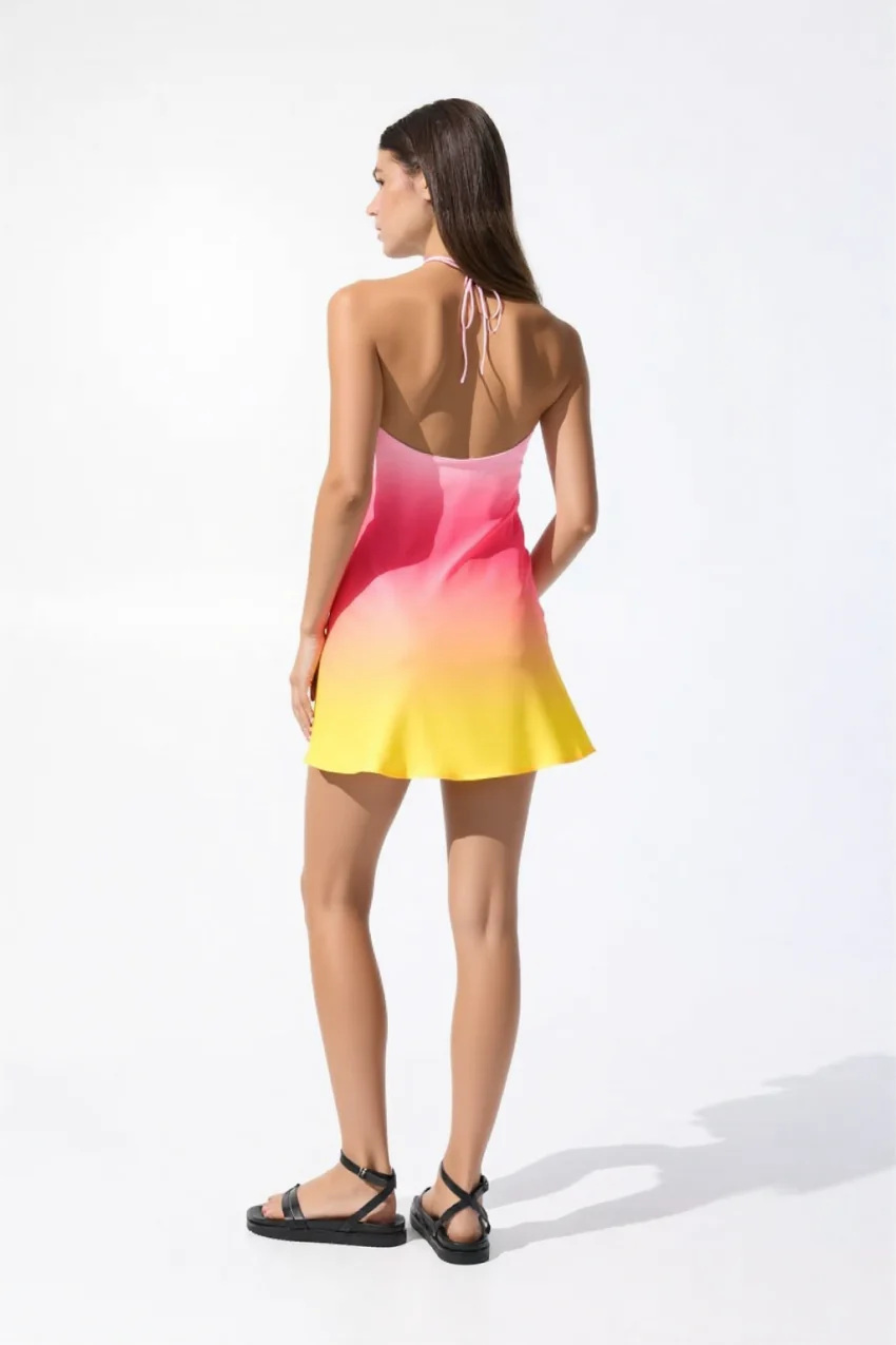 Rosalin Mini Dress in Pink Multi Hues - Image 4