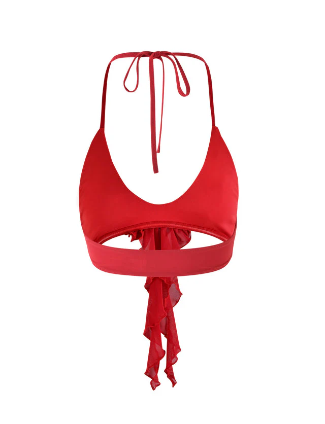 Sannah red ruffle co ord set - Image 4