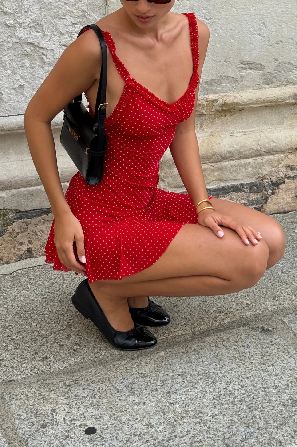 Polka Dot Vintage Mini Dress - Image 3