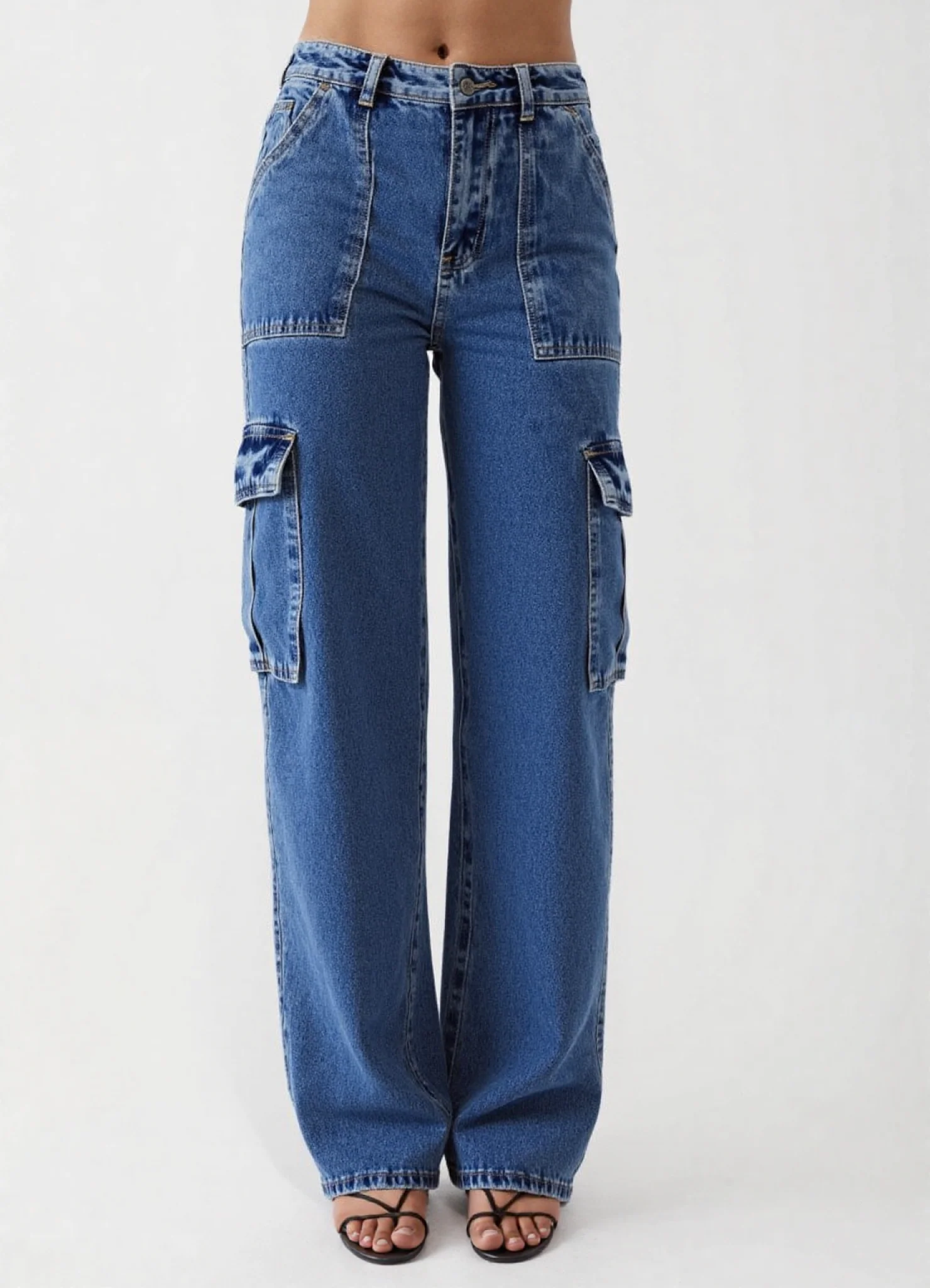 Scout High Waisted Flap Pocket Cargo Jeans - Image 13