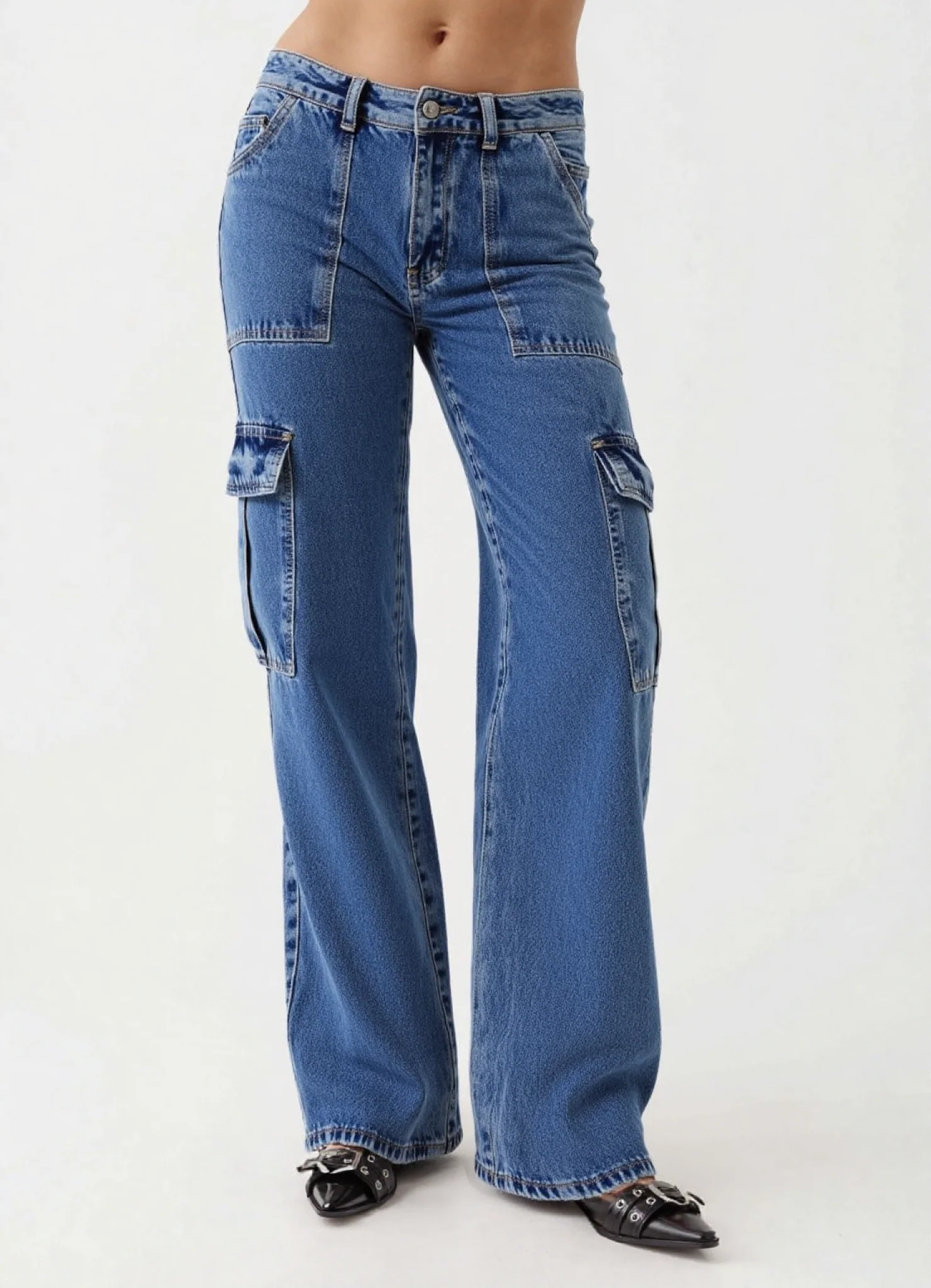 Scout High Waisted Flap Pocket Cargo Jeans - Image 11