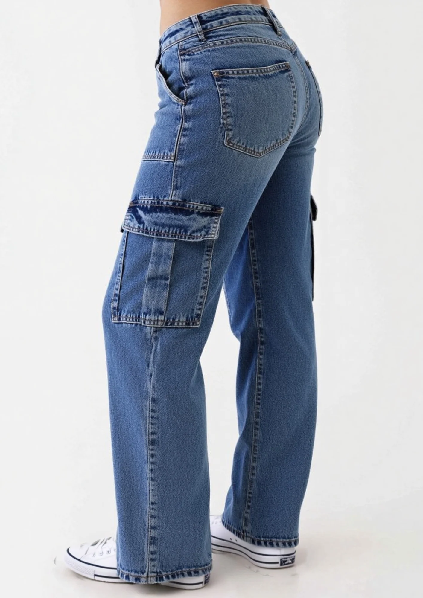 Scout High Waisted Flap Pocket Cargo Jeans - Image 12