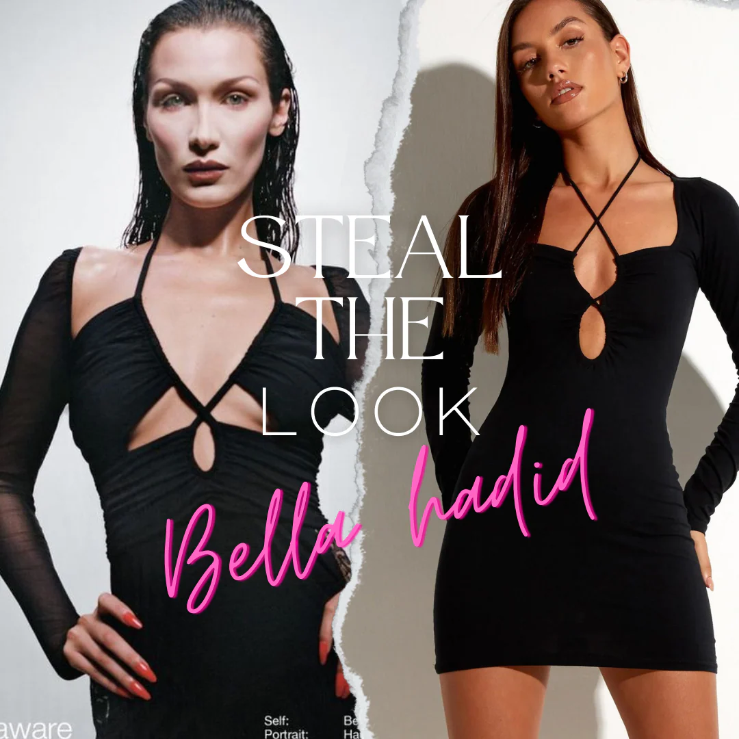 SELINE LONG SLEEVE BODYCON CUT OUT DRESS - Image 2