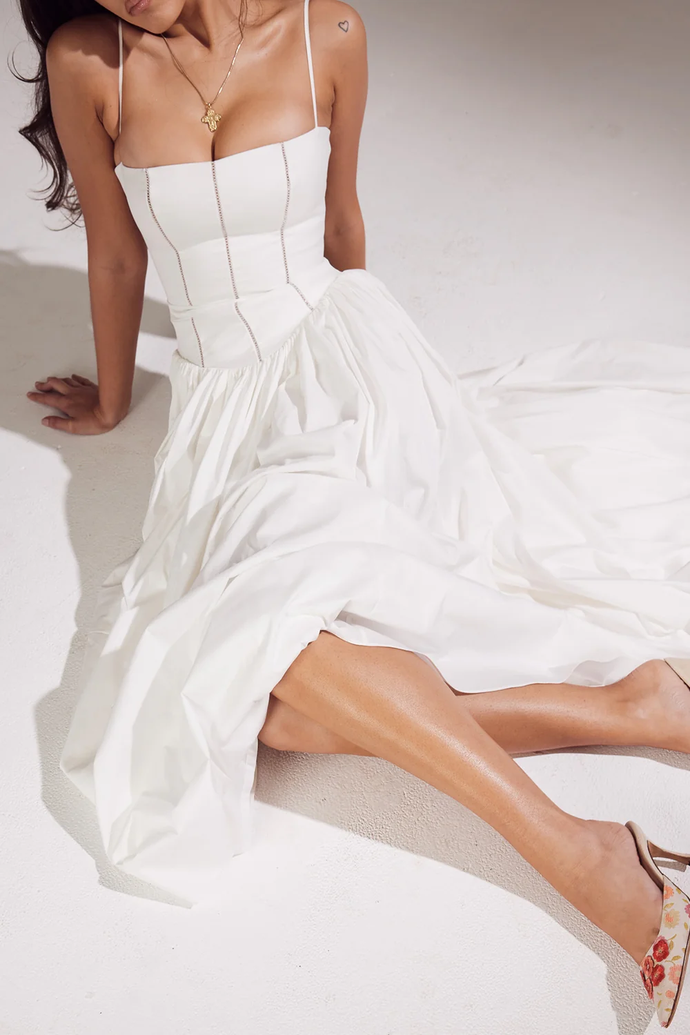 Serene White Maxi Dress - Image 3