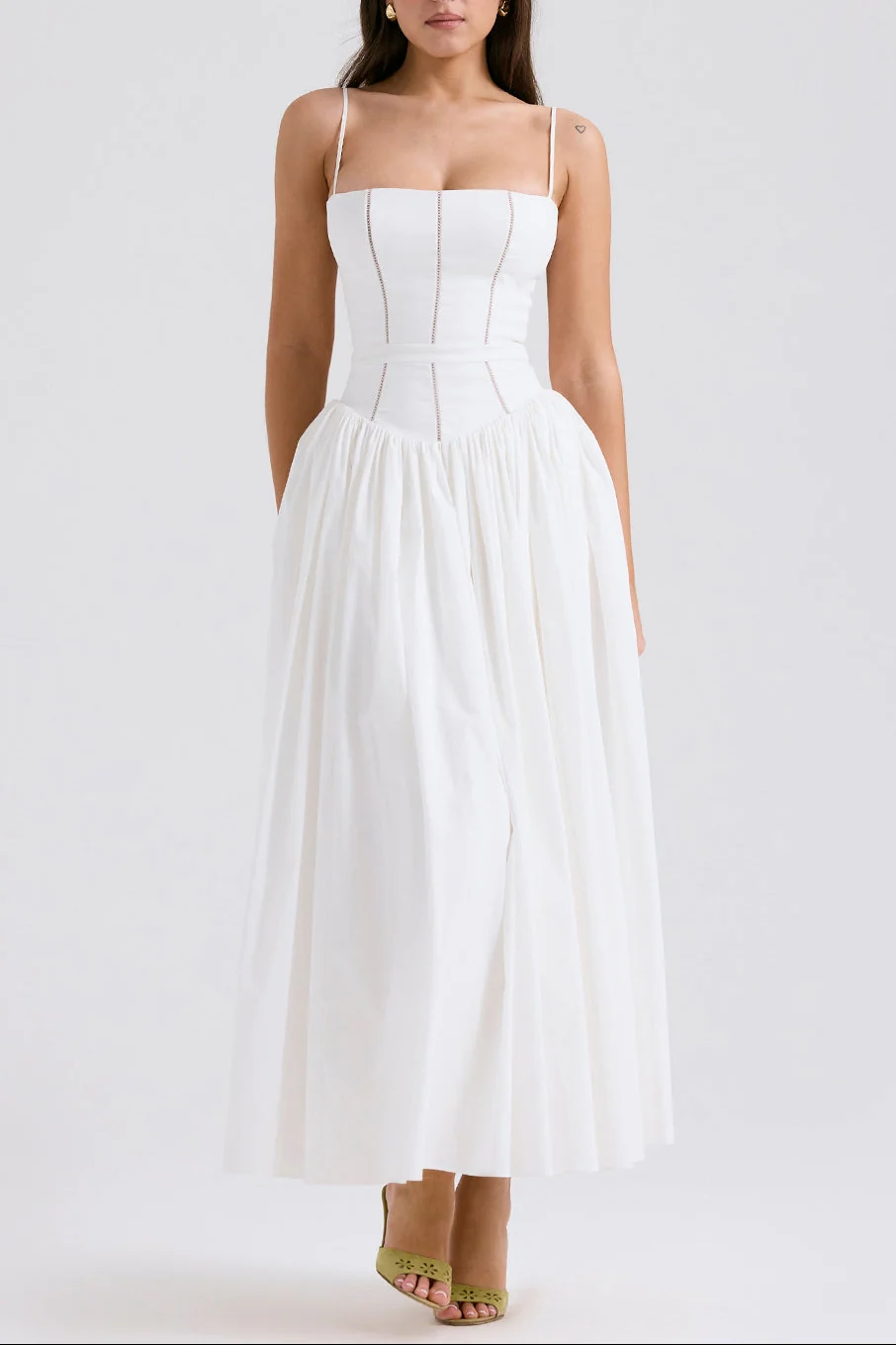 Serene White Maxi Dress - Image 4