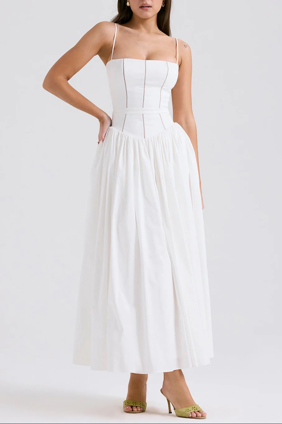 Serene White Maxi Dress - Image 5