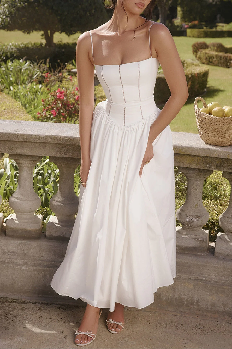 Serene White Maxi Dress - Image 9