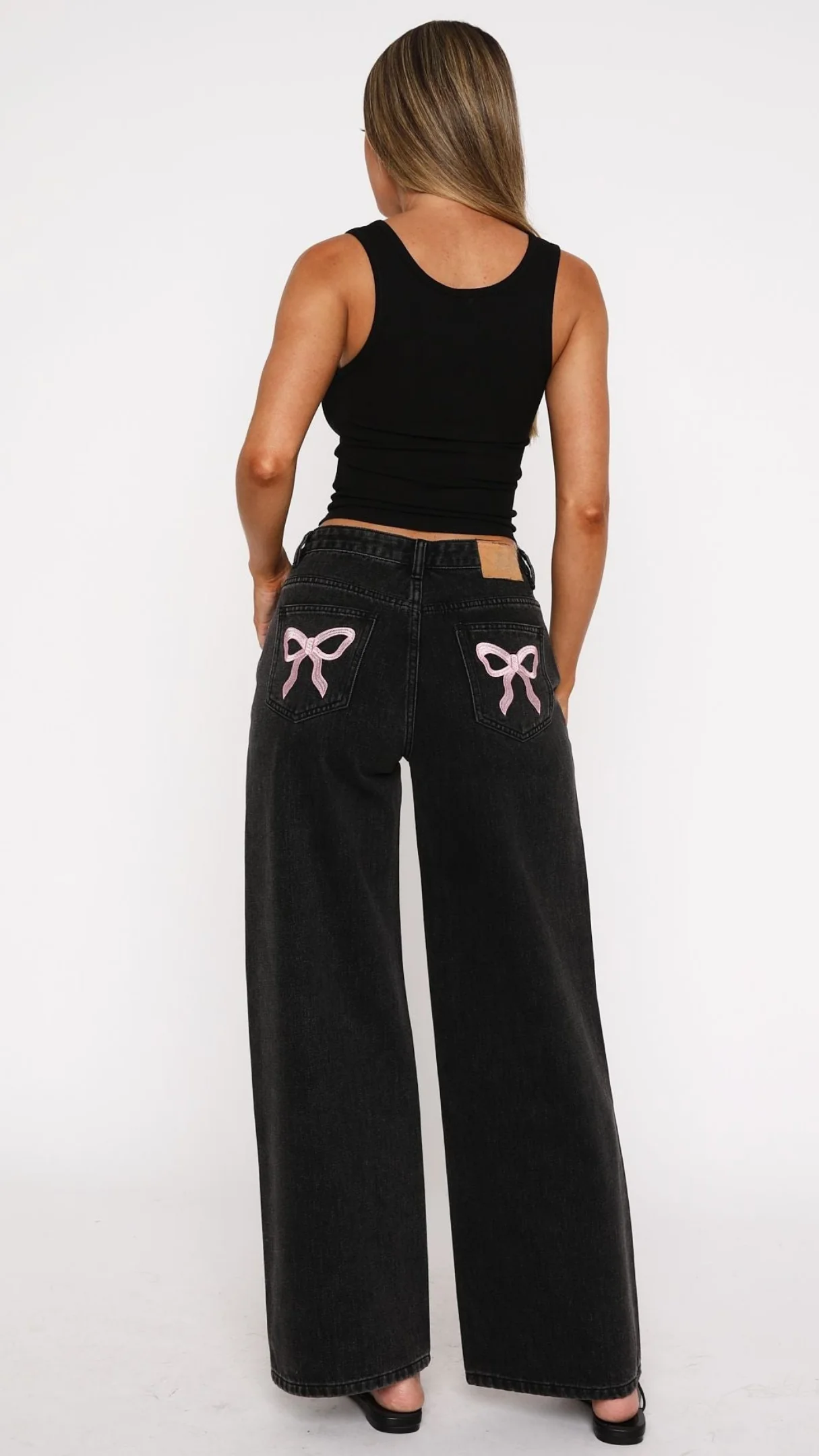 Simona Mid Rise Wide Leg Jeans in Light Blue - Image 13
