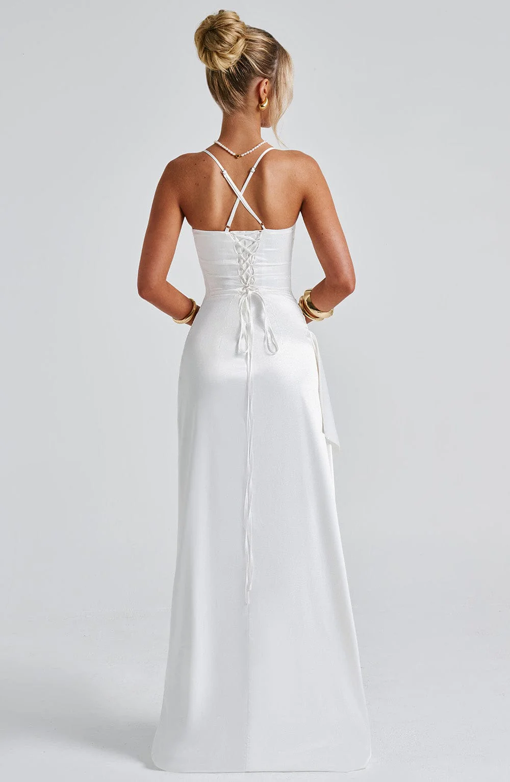 Stefania Maxi Dress in Ivory - Image 6