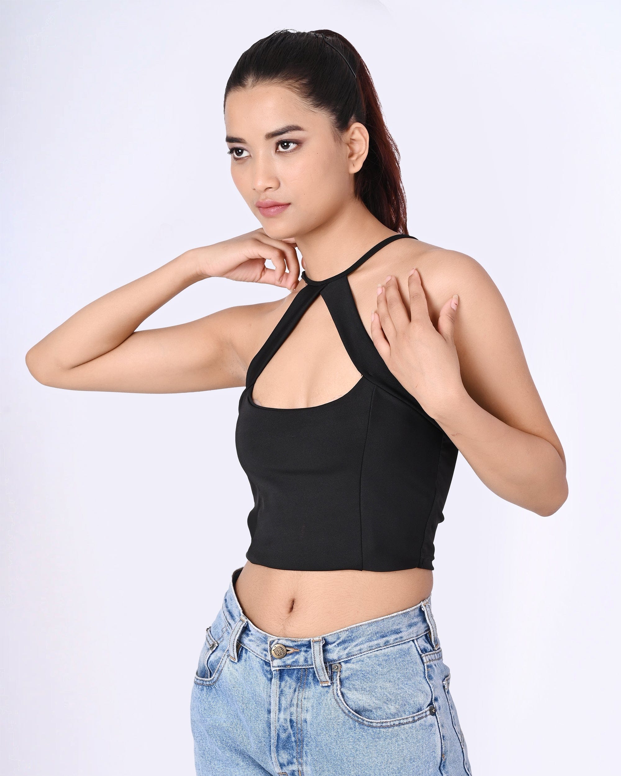 Sunday Brunch halter neck crop top - Image 4