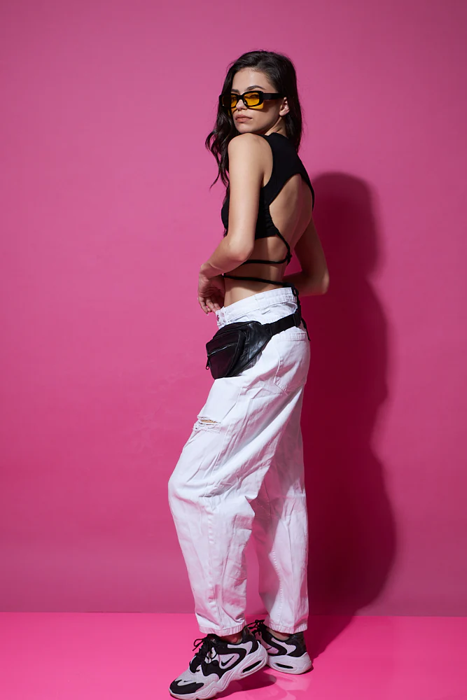 Midriff flossed tie up top - Image 3
