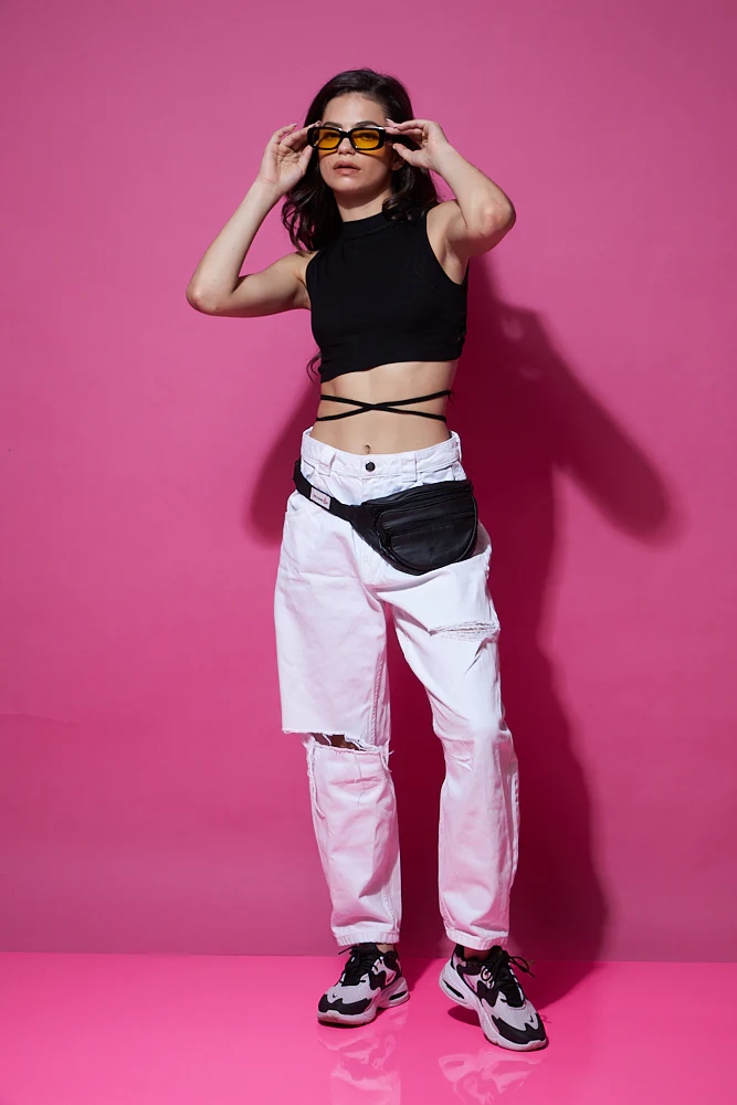 Midriff flossed tie up top - Image 4