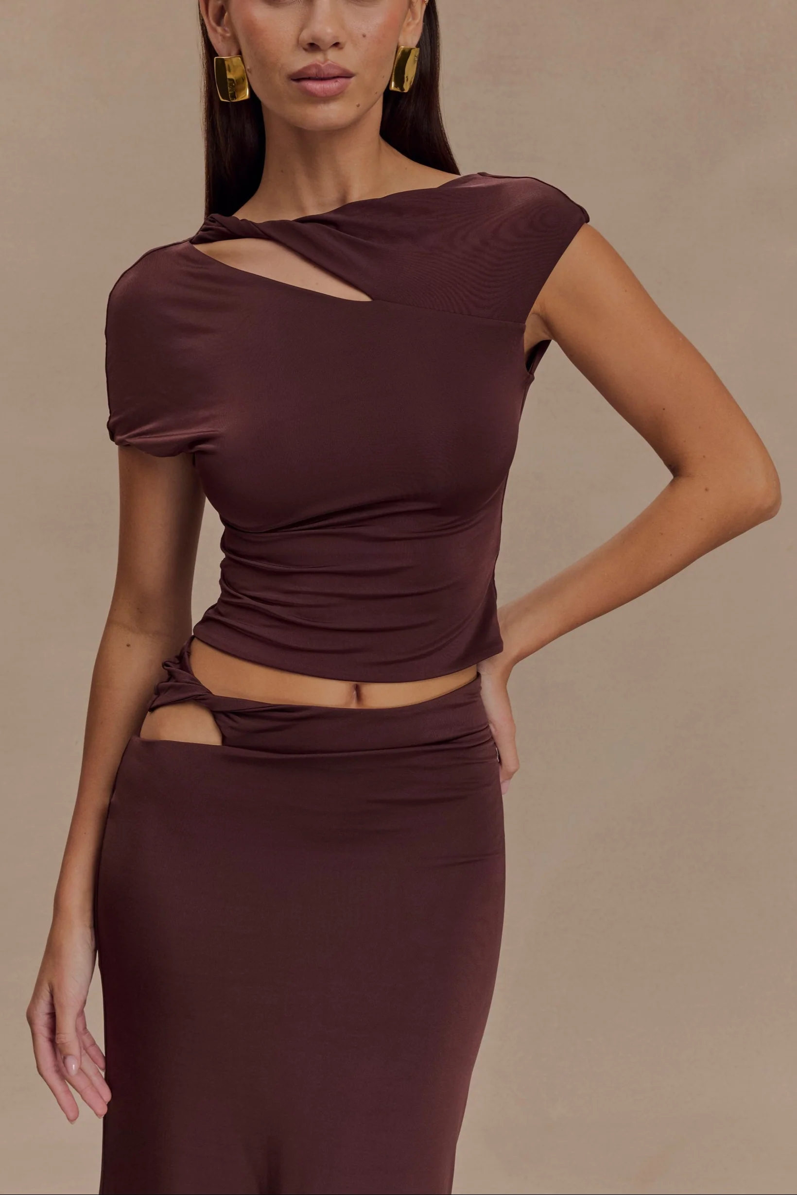 Lucia Slinky Twist Top & Maxi Skirt Set - Image 2