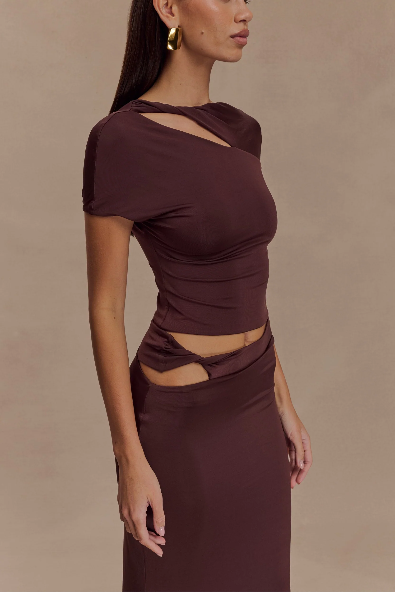 Lucia Slinky Twist Top & Maxi Skirt Set - Image 6
