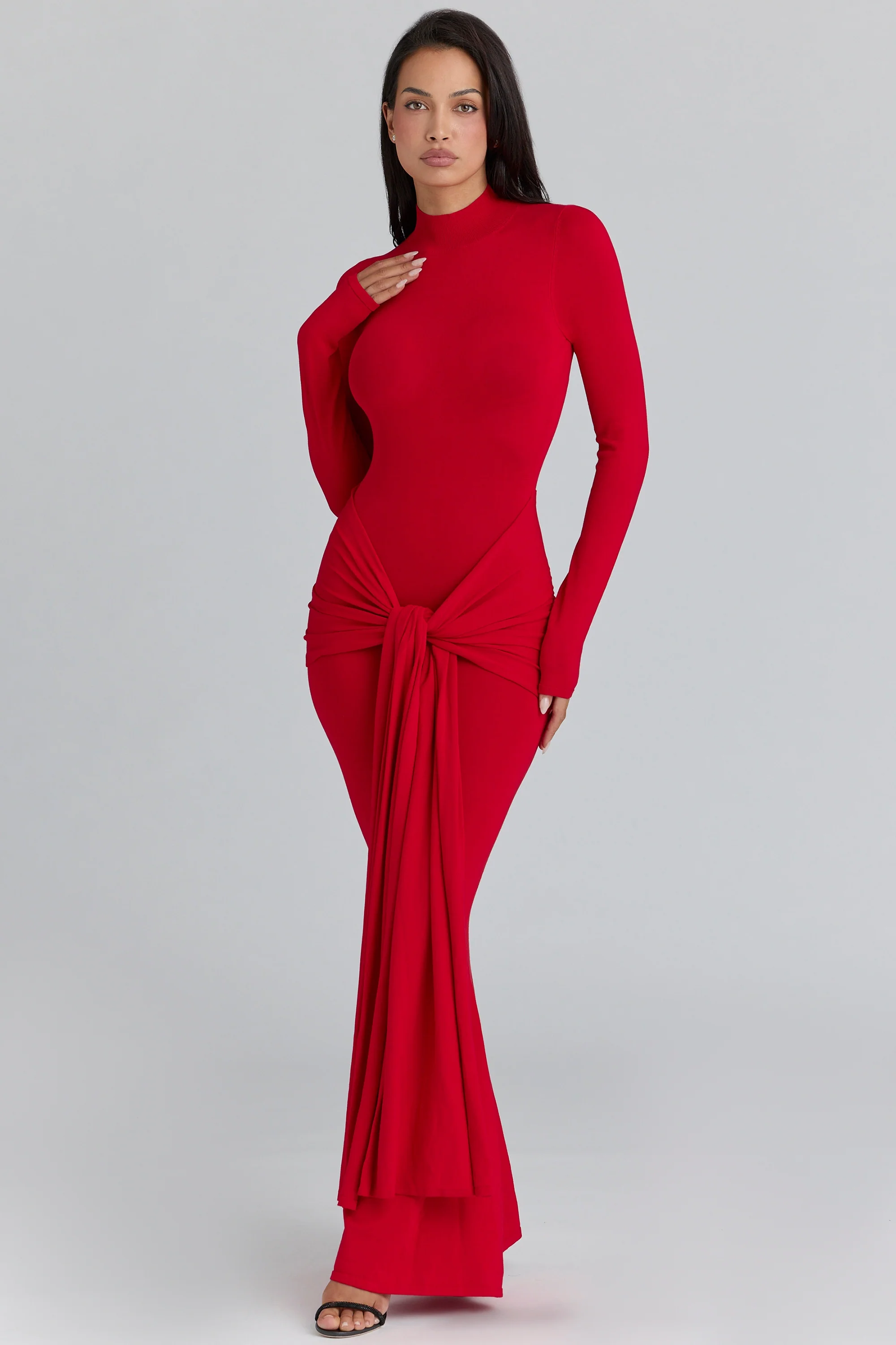 Thea Waist Drape Maxi Gown - Image 2