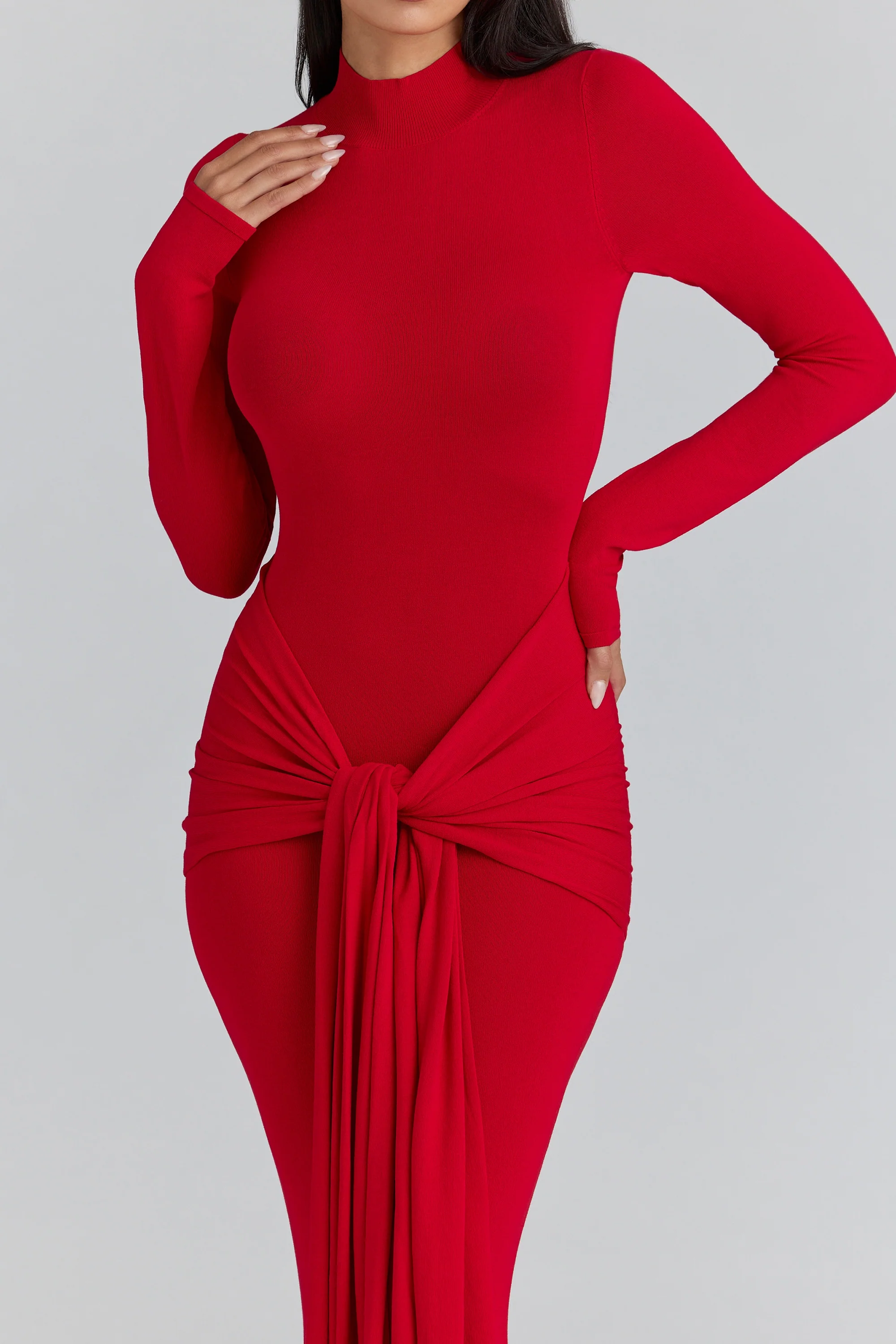 Thea Waist Drape Maxi Gown - Image 4