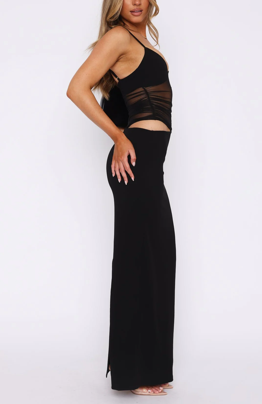 Uliana Maxi Dress Black - Image 3