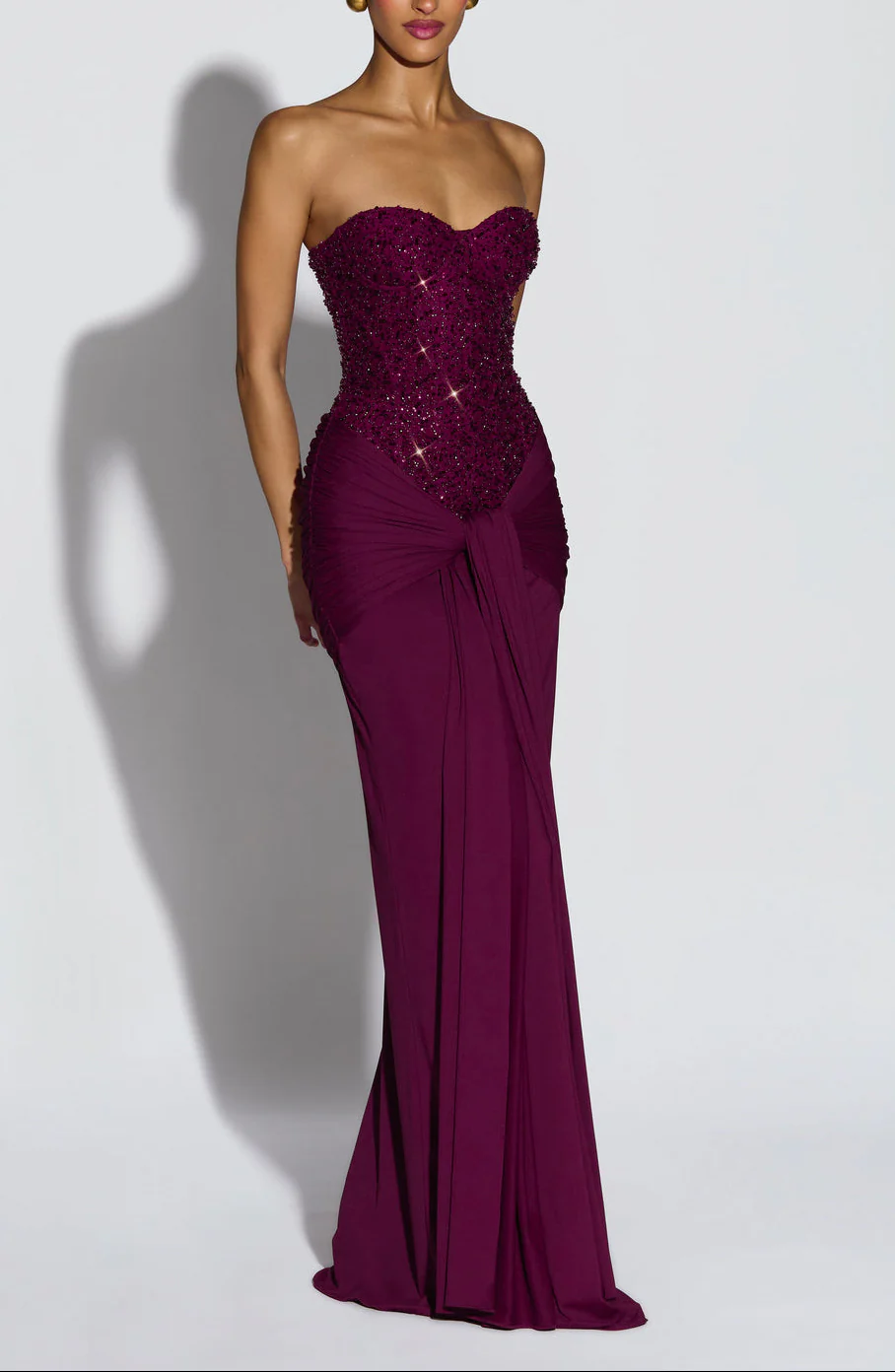 Velvet Flame Strapless Gown - Image 2