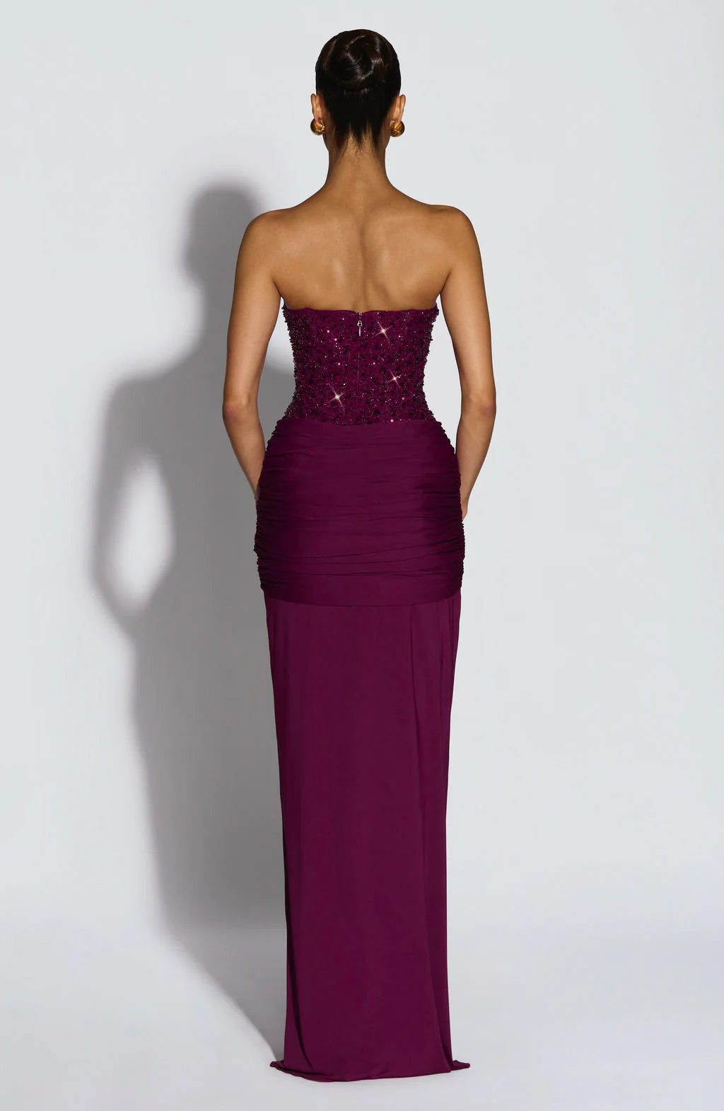Velvet Flame Strapless Gown - Image 5
