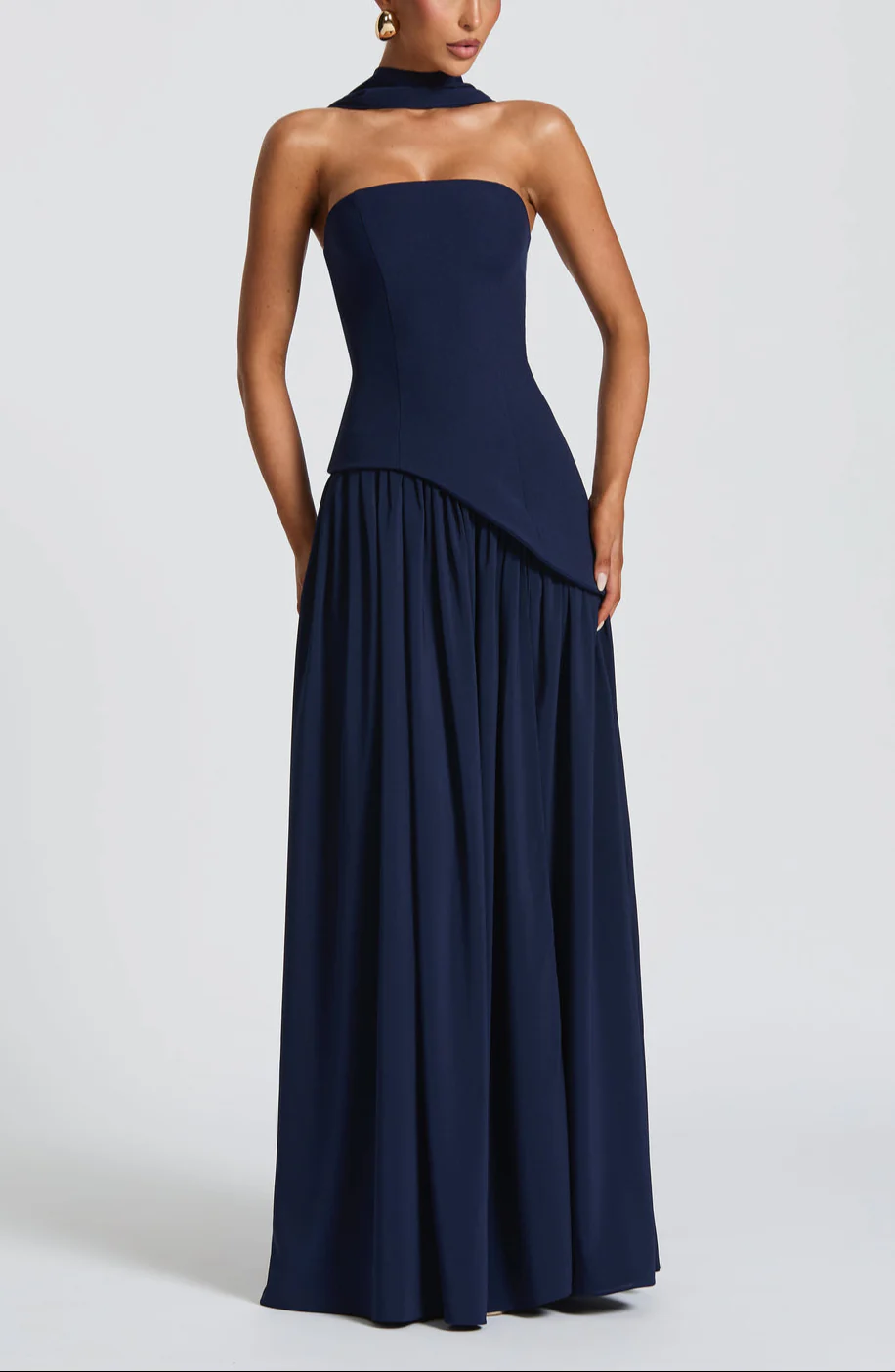 Orlina Maxi Dress in Navy - Image 4