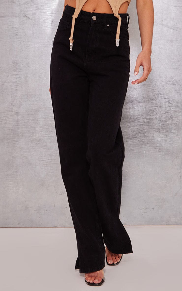 Zillow BLACK SPLIT HEM JEANS - Image 2